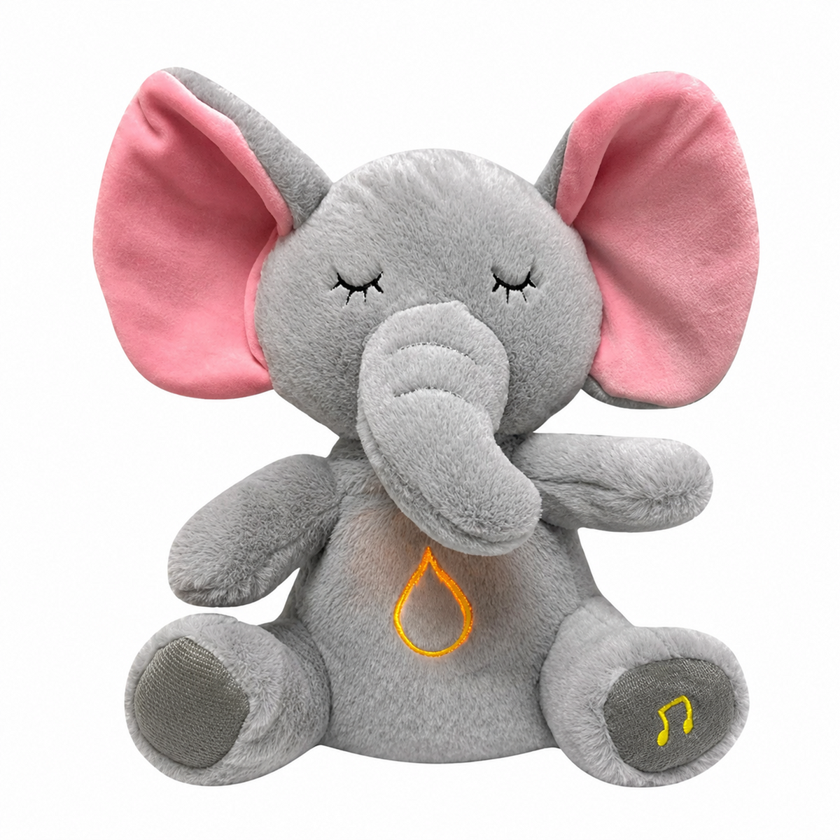 Luna breathing elephant plush toy with soft cuddly design