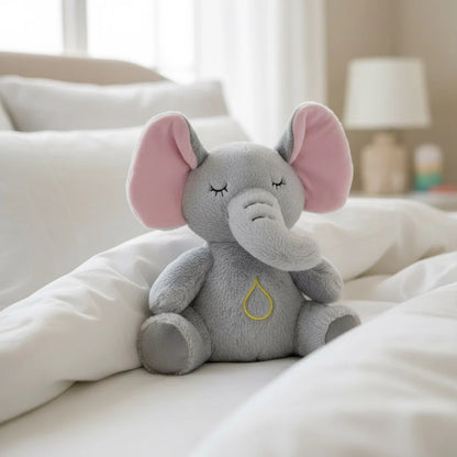 Luna breathing elephant plush for bedtime and quiet time